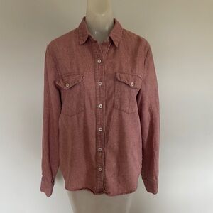 Jenni Kayne S Pink flannel button shirt
